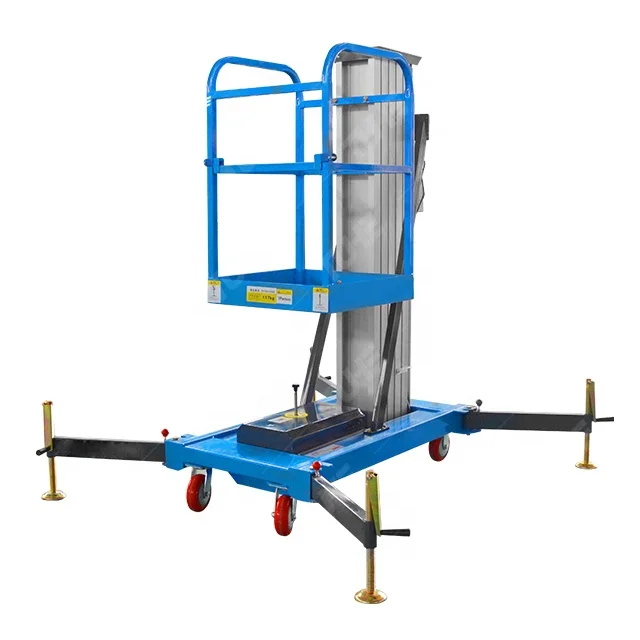 China Manufacturer Hydraulic Vertical Lift Vertical Single Mast Lift Vertical Man Lift