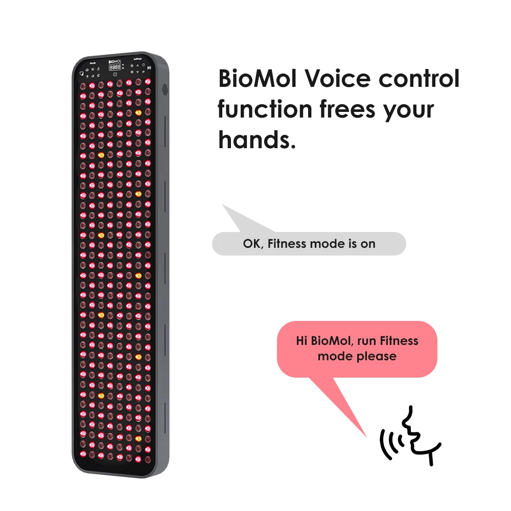 BioMol Intelligent Voice Control H1520 Red Light Therapy Device Intelligent Voice Control Therapy Lamp Home Use Beauty Equipment