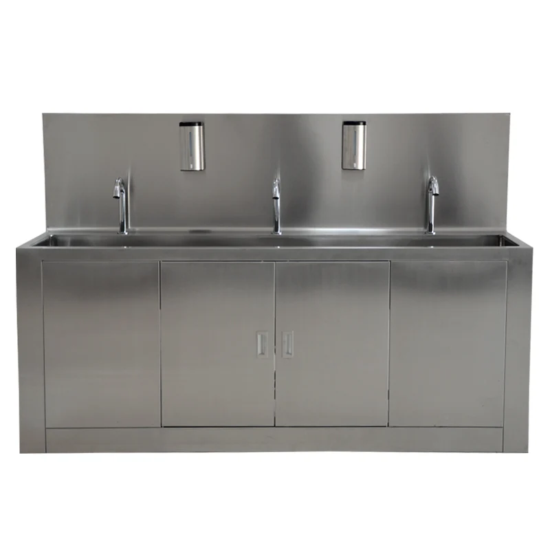 European style stainless steel Restaurant kitchen sink work table with drain board commercial single bowl sink work bench