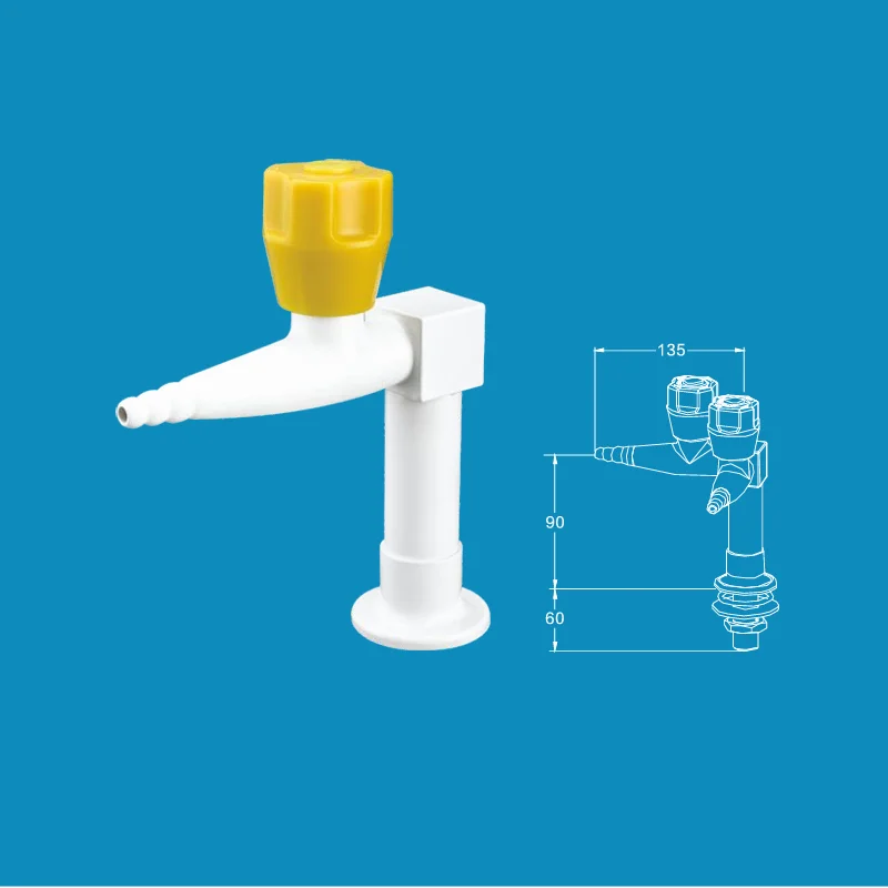 Chemical Laboratory Accessories Single Gas Faucet Bench-top Gas Valve Lab Gas Taps