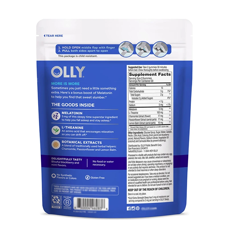 Wholesale Customized Extra Strength Sleep Gummies 5 Mg Best Melatonin Gummies For Adults