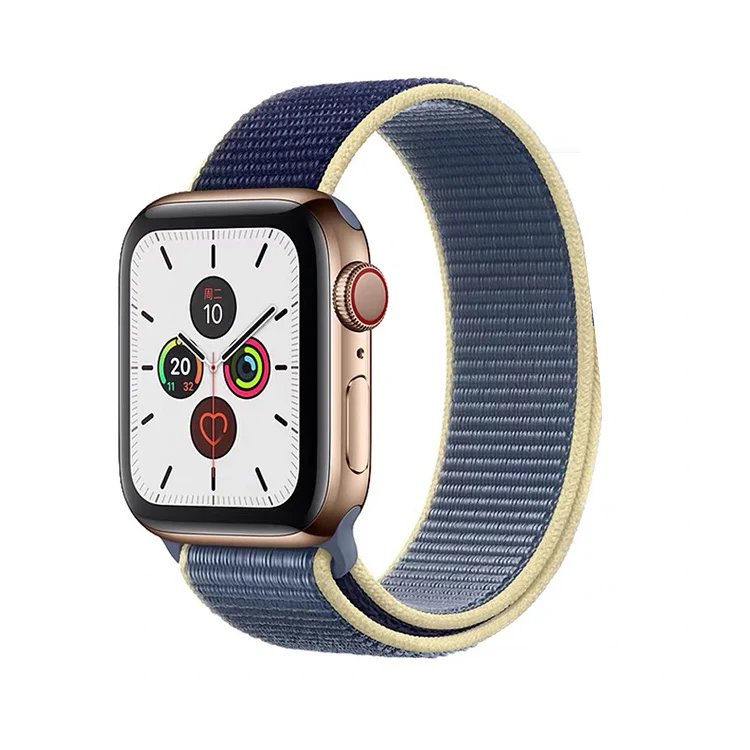 For Apple watch Band Nylon 38mm 42mm 40mm 44mm Waterproof Strap Woven Stripe Adjustable Watch bands Apple