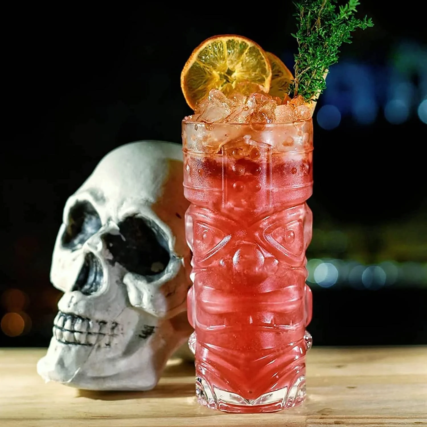 Unique Drinkware Hawaiian Party Barware Tropical Island Drinks Tiki Glasses Cup Mug Stylish Tiki Cocktail Glasses