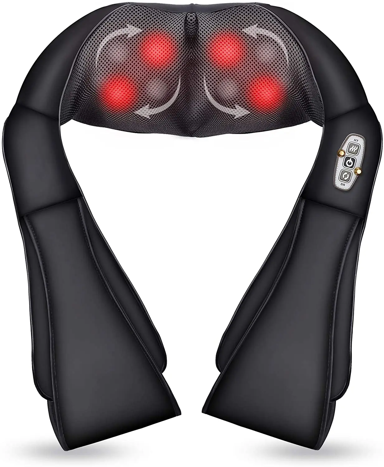 Массажер шиацу для шеи и плеч, массажер для шеи, беспроводной массажер для спины с сумкой для переноски