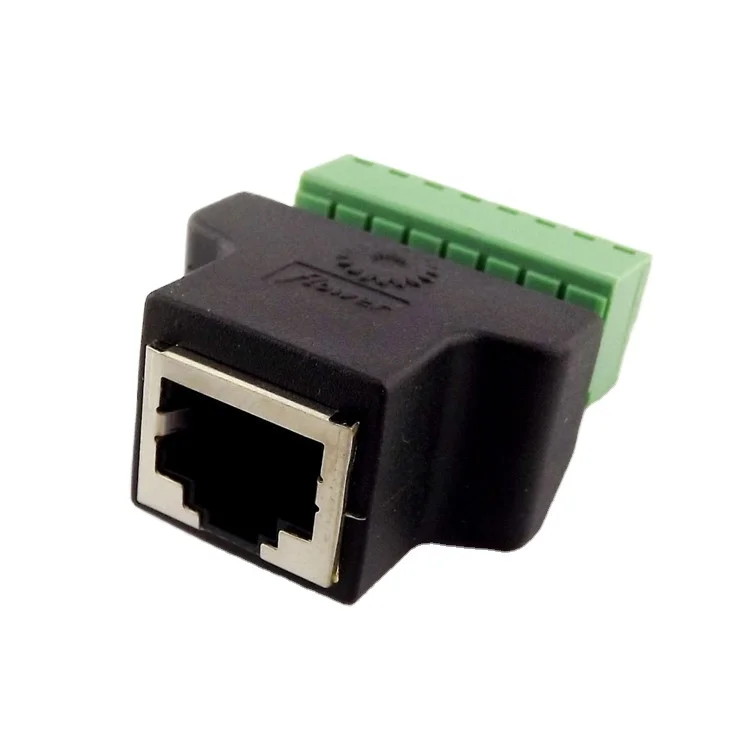 Горячая Распродажа RJ45 Женский Винтовые клеммы 8 Pin видеорегистратор В комплект поставки входит адаптер RJ45 разъем