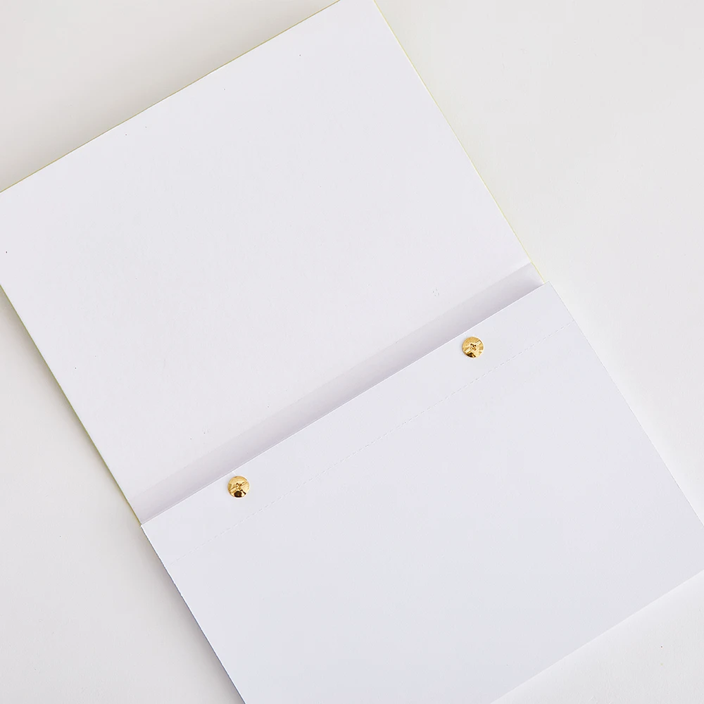 Notepad customized luxury note-pads daily writing planner desk pad perforated with metal screw clip board folder notepad