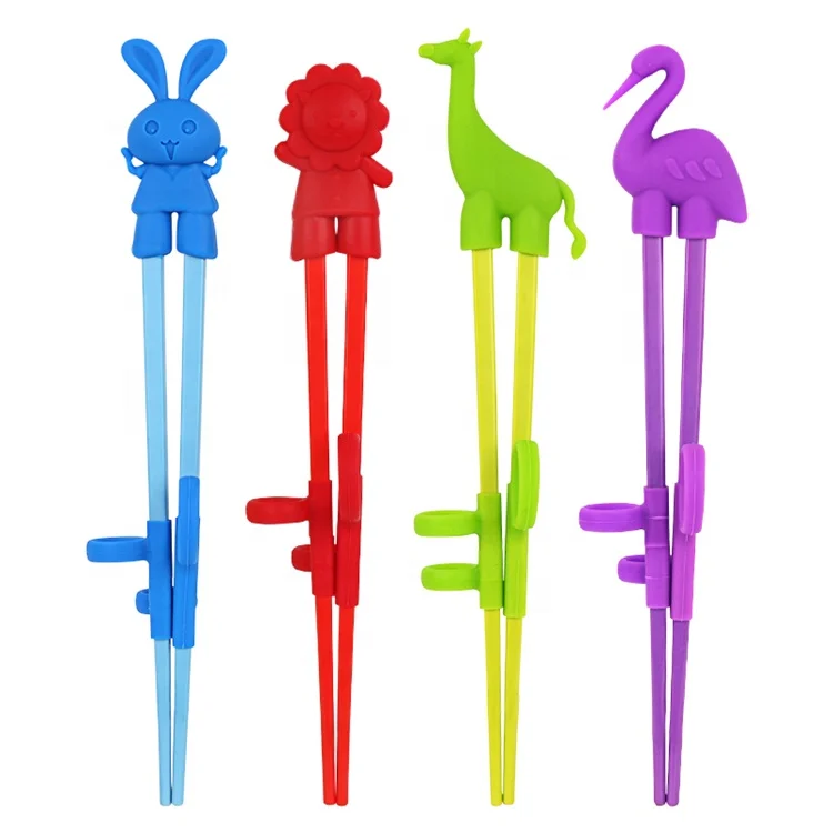 
Long Time Use Food Grade Melamine And Silicone Kids Training Chopsticks 