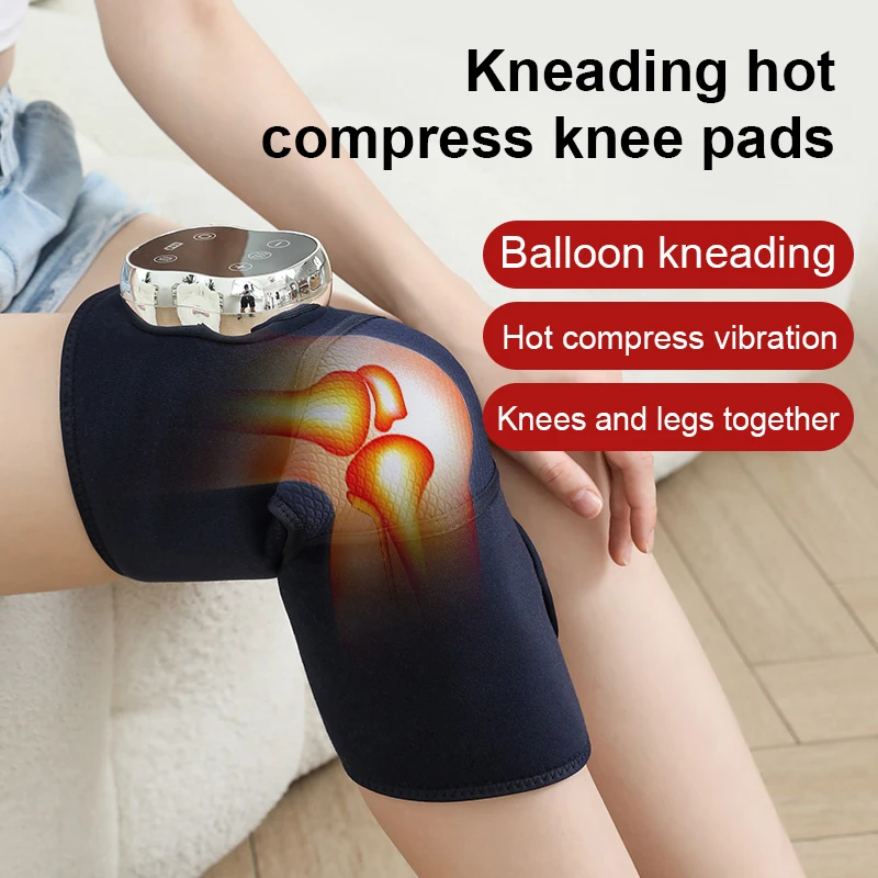 High Quality Circulation Therapy Knee Massager Pain Relief Heated Knee Massager With Heated And  Air Compression
