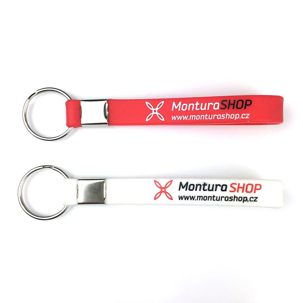 customised soft wrist worn rubber silicone key holder ring keychain bracelet