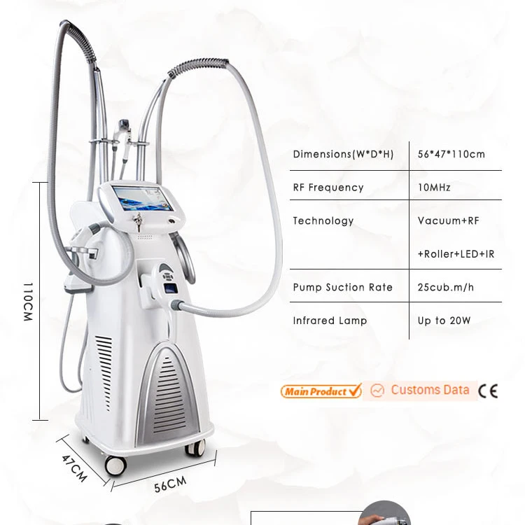 Popular RF Vacuum Roller Body Slimming Muscle Shaping Equipment Ems Muscle Stimulator Muscle Machine Color Touch Screen 10mhz