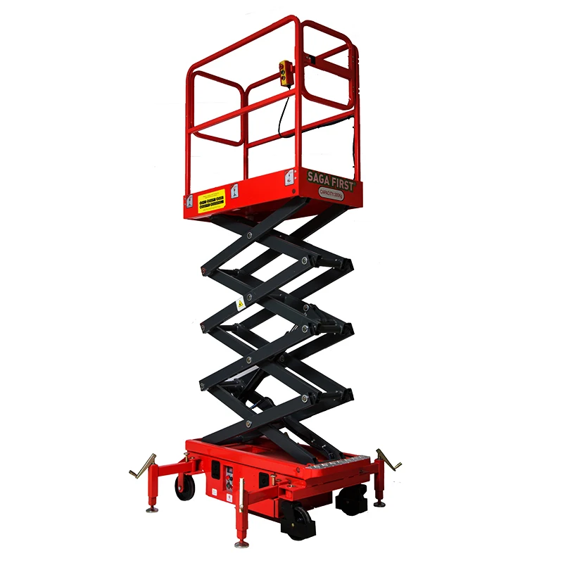 EU Standard One Man Aerial Work Lifting Platform 5m 7m Electric Small Mobile Scissor Lift Supplier