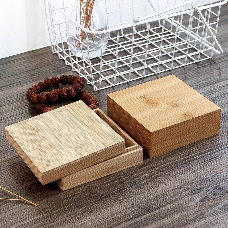Beautiful best sale custom logo small bamboo bracelet packaging box wooden jewelry gift box