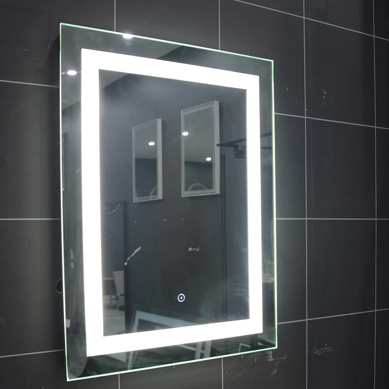 Factory wholesale bathroom touch mirrors 36x24/48x36/60*36 Inch Anti Fog dimmer CCT 3000K-6000K hotel full ul led mirror light