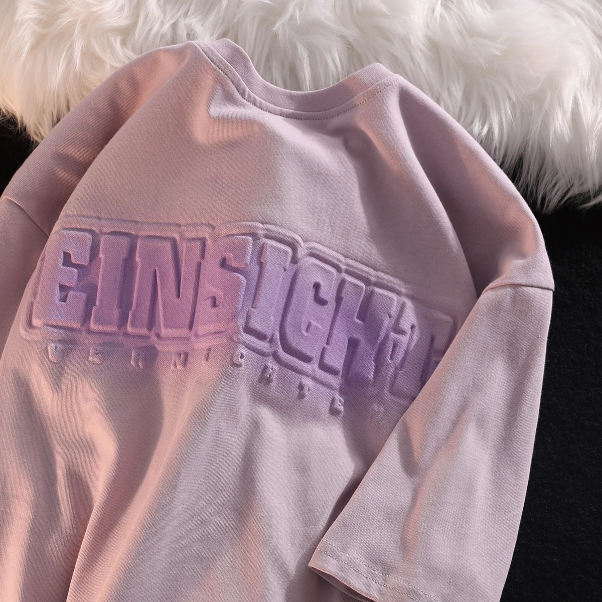 BILLIONS Custom logo dropped shoulder heavy weight thick t shirt men street wear embossed t-shirt