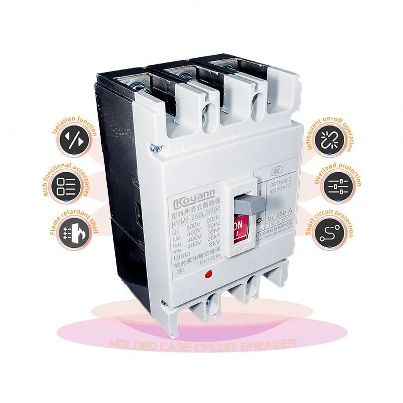 Автоматический выключатель в литом корпусе в формованном корпусе 300 Amp 4-полюсный цена литой корпус размыкатели цепи 3P в формованном корпусе с высокой производительностью