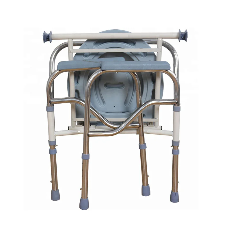  Регулируемый по высоте стул для унитаза складной из нержавеющей стали взрослых