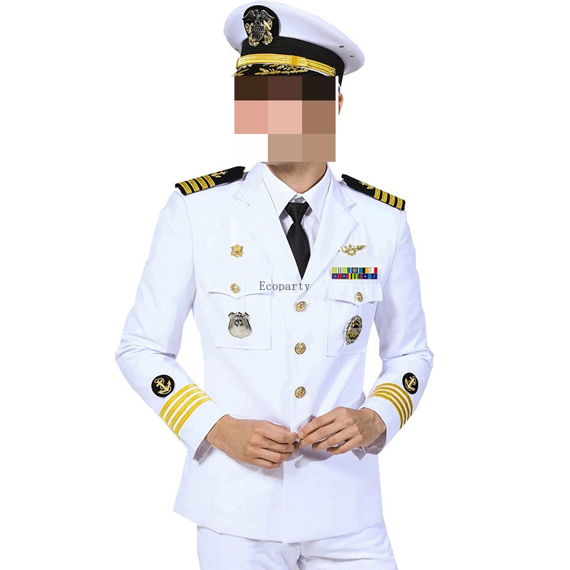 2024 New Aviation Uniform Male Staff Costume Performance Suits Men Clothing Airline Captain Pilot aviation Workwear costume
