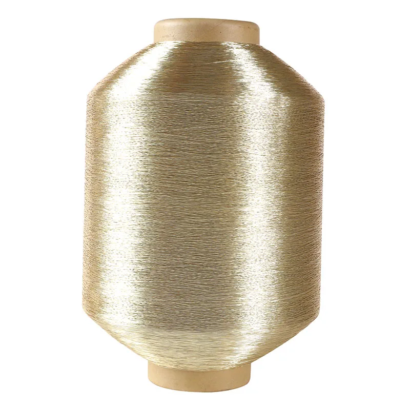Factory Direct Supply Algeria Market 450D 600D Cotton Pure Gold Bronze Colors metallic yarn