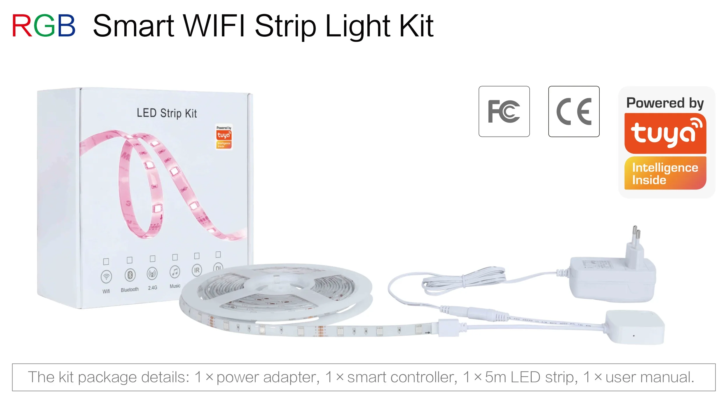 With Remote Dmx Cob Led Strip Connector Waterproof Ip68 Rgb Controller Light 15M 20M 30M Ws2812 Wireless Blue Wifi For Bedroom