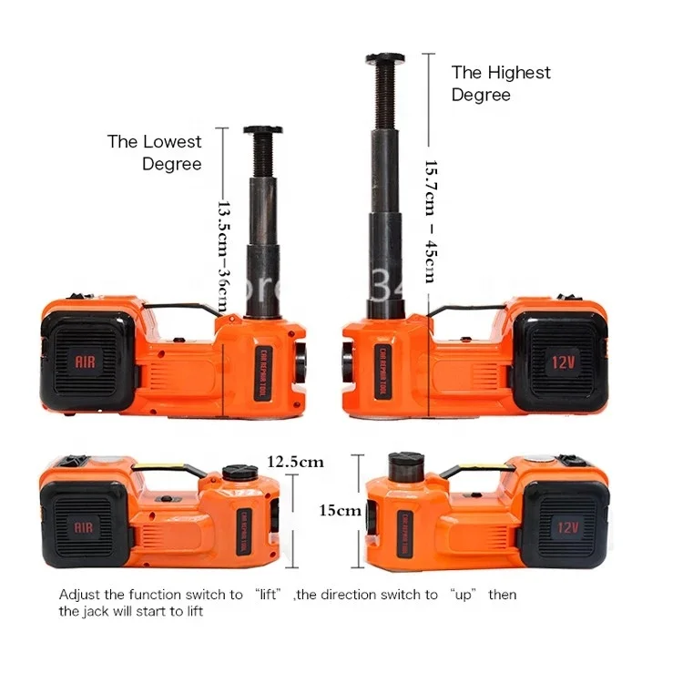 
HF-450 Car Electric jack car air pump car electric wrench 3 in 1 Auto multi-function maintenance tools 