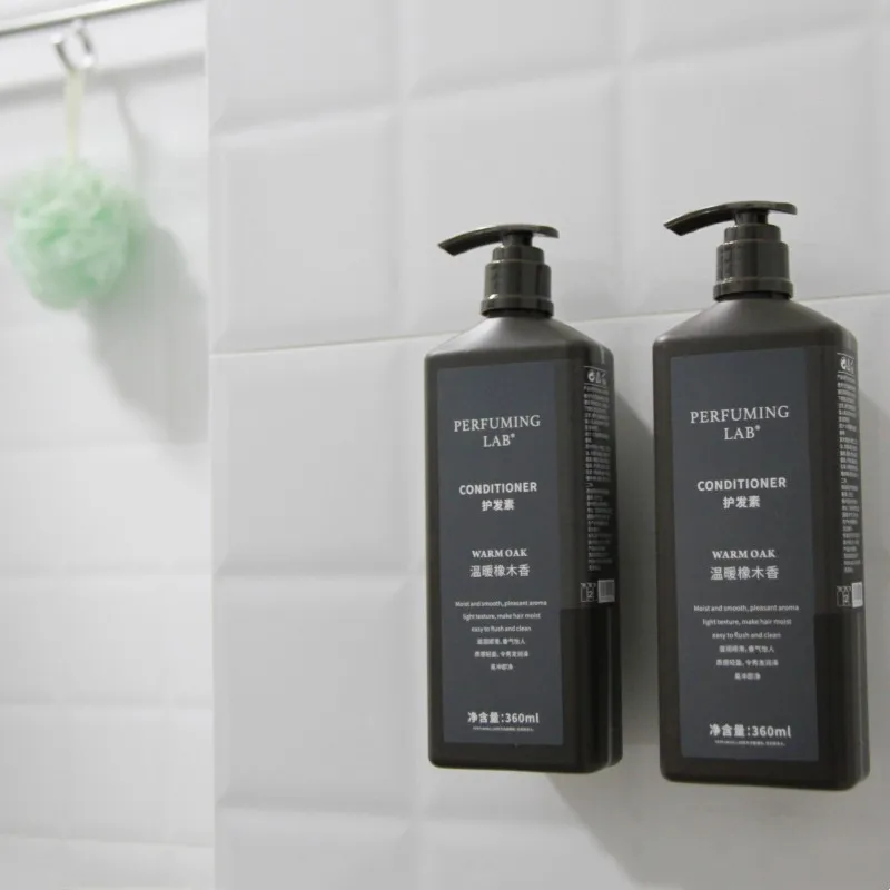 New 360ml double level line emulsion press bottle holder bottle clip pump head Hotel wall hanging shampoo bottle