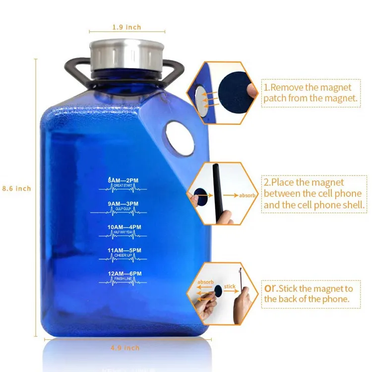 Amazon Hot Selling PETG GYM Plastic half Gallon Jug 2.7L Botella De Agua Wholesale Sport Water Bottle