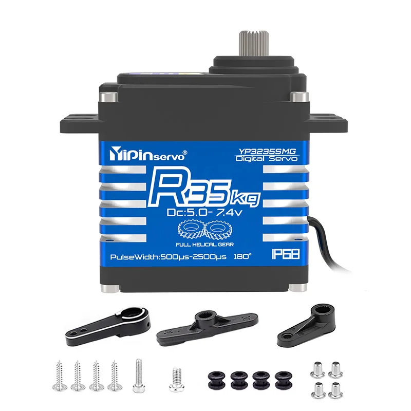 35KG 40KG 55KG 60KG 70KG Digital Servo High Torque Waterproof IP68 Steering Servo Angle-controlled for 1:8 1:10 TR X6 RC Crawler