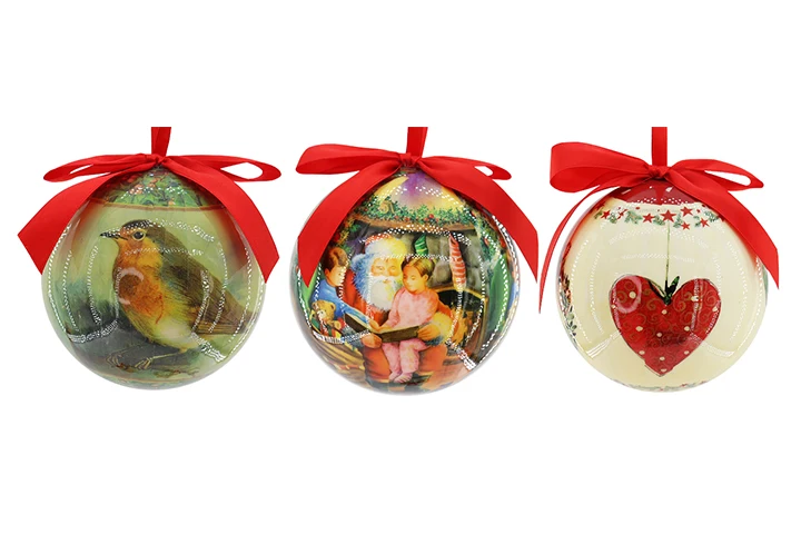 Wholesale Price 4pcs 100mm polyfoam ball Hanging Christmas Ornaments Plastic Bauble Christmas Ball For Christmas Tree Decoration