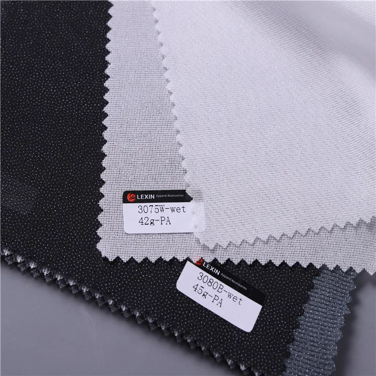 100% polyester hot melt interlining fabric/garment fusible woven interlining
