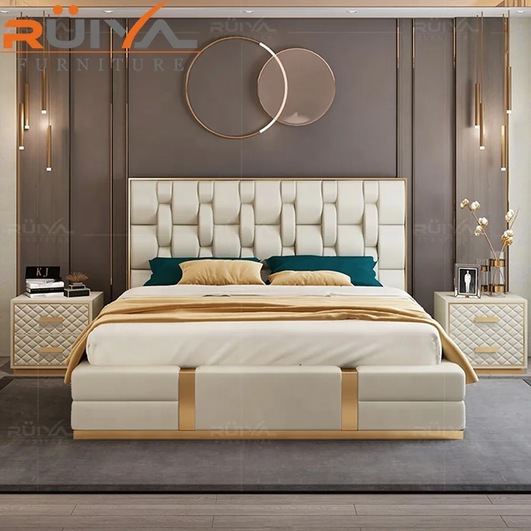 luxury italian bedroom set furniture king size modern bed frames big headboard luxury wooden bed