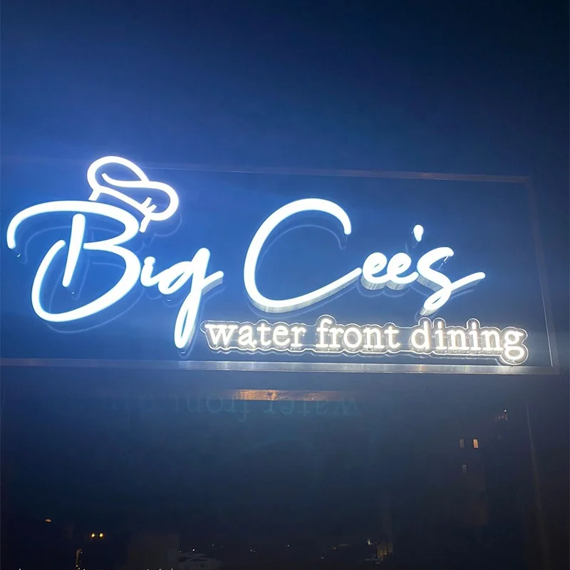 custom Store Outdoor Shop Front Metal Indoor Fronlit Logo Sign Business Letter Sign 3D Logo