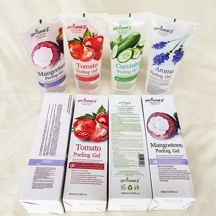 Korean Mild Herb Apple Lemon Tomato Cucumber Lavender Facial Cleanser Cleansing Gel Vitamin C Whitening Skin Face Peeling Gel