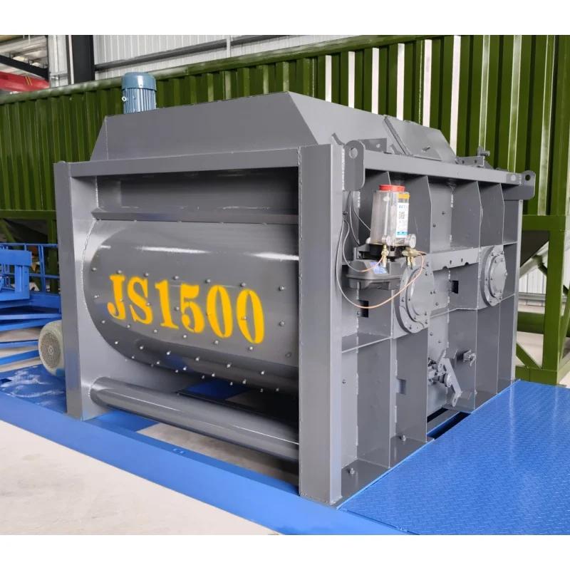 Electric Forced Mixing Host Ready Mixing Concrete Batching Plant Double Horizontal Shaft Concrete Mixer