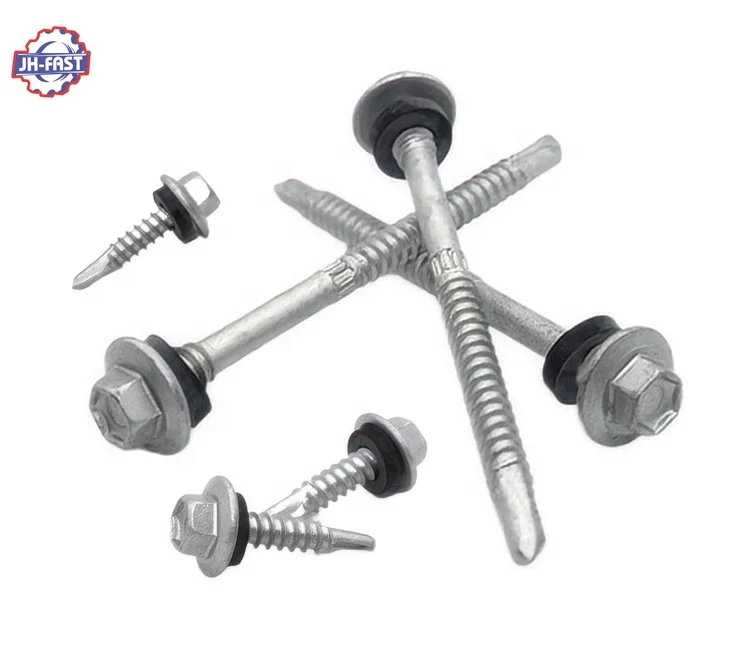 Screws china wholesale hex washer head metal back self drilling screws manufacturer high hex flange head self-drilling screws