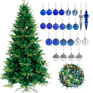 kerstbomen arvore de natal arbol de navidad comercial 7.5 Green Slim Artificial Led Christmas Tree