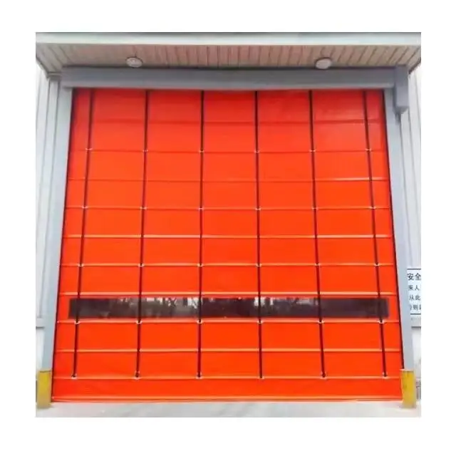 Best New Products Of 2024 High Speed Door Induction Roller Shutter High Speed Wind Resistant PVC Stacking Door