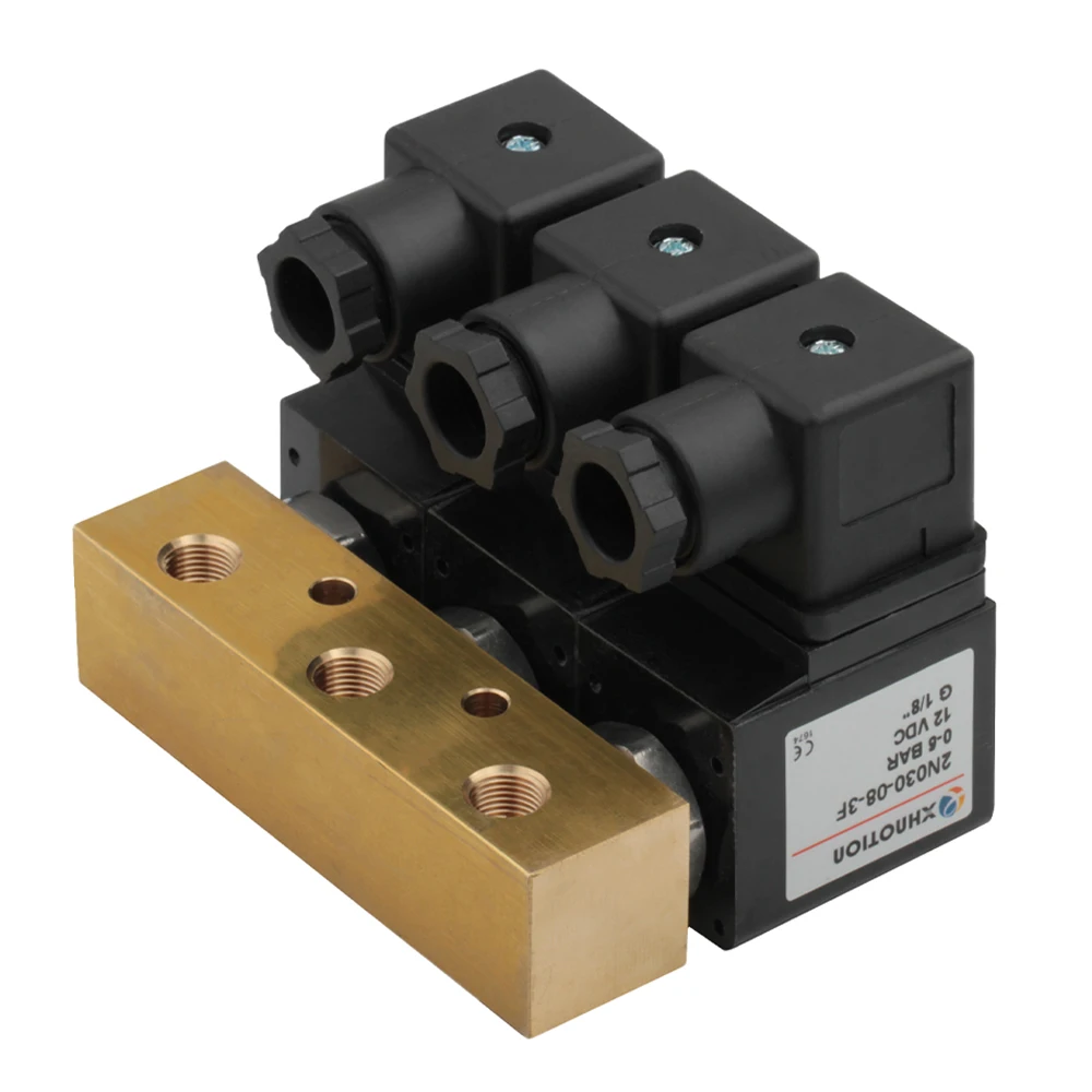 2N0308-3F brass manifolds water solenoid valve