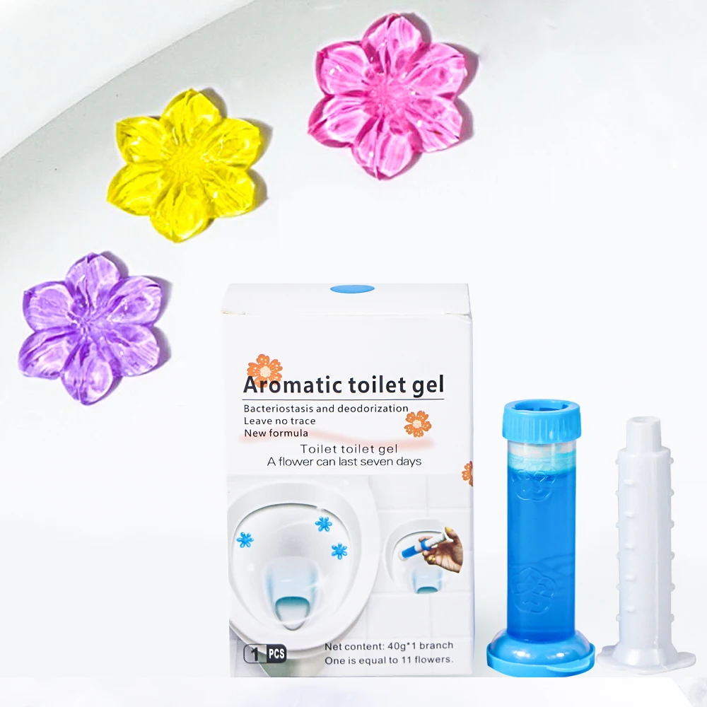 AJYF toilet fragrance deodorant toilet bowl freshener small flower gel cleaner