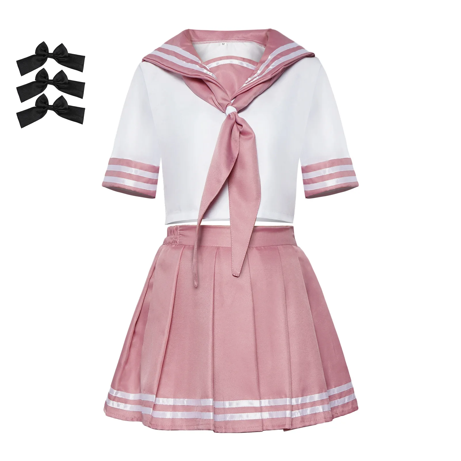Fate Astolfo Cosplay Costume with Schoolgirl Socks & Bowtie Anime Performance Outfit