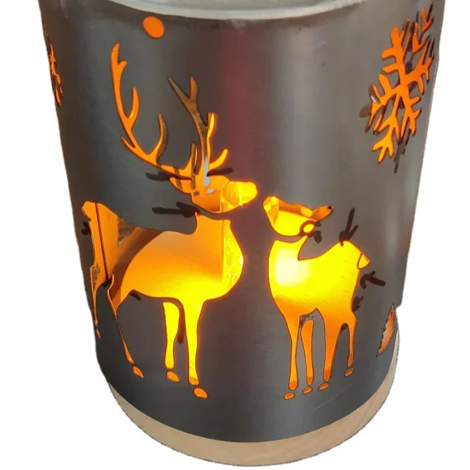 Effect silk mini hock type frame plug shade panel stand motif solar dancing flames