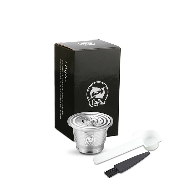 Factory Direct Sales custom oem empty stainless steel nespresso reusable coffee capsule
