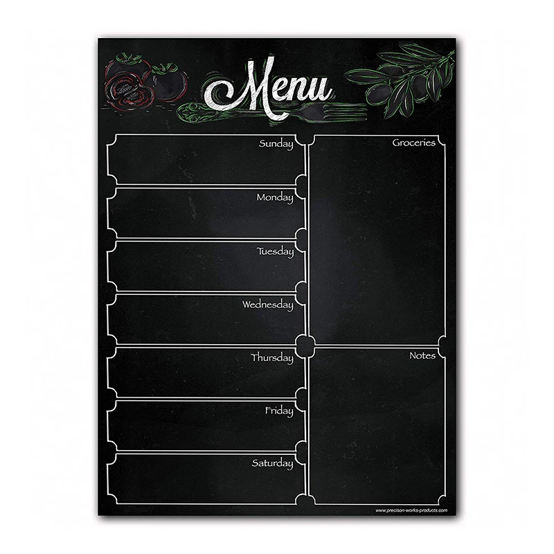 2023 Custom Magnetic Weekly Meal Planner Dry Erase Menu Magnetic Board Fridge Meal Planner