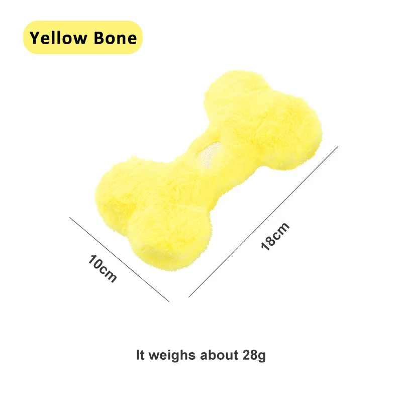 Newly Arrived Pet Toy Bone Shape Washable Fun Squeak Sound Long Play Not Tired Of Plush Dog Toys