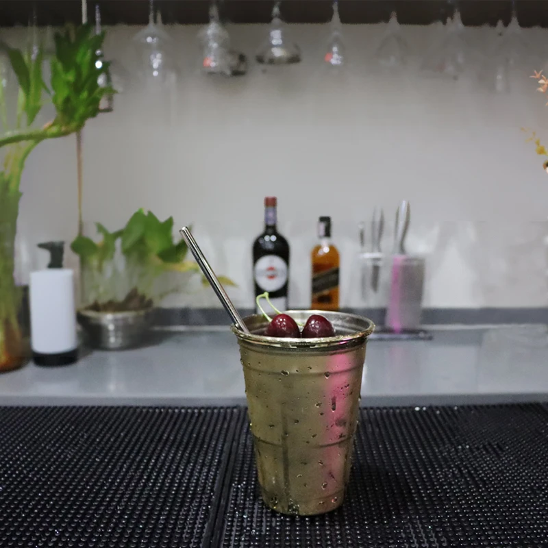 Custom Eco-Friendly Rose Gold Plated 304 Stainless Steel Drinking Cups Tumblers Cocktail Glasses for Restaurants