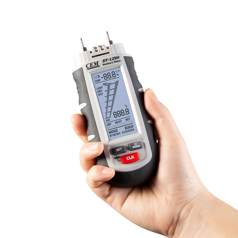 CEM DT-125H профессиональный измеритель влажности древесины также для древесной штукатурки строительных материалов бумаги