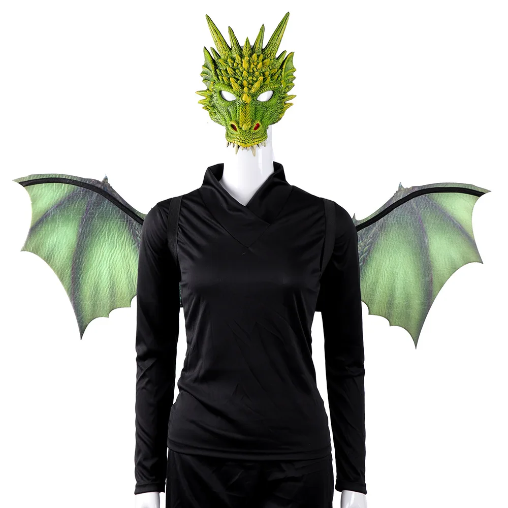 Carnival Party Suit Cross Border European And American Adult Dance Dragon Mask Wing Suit Halloween Accessories