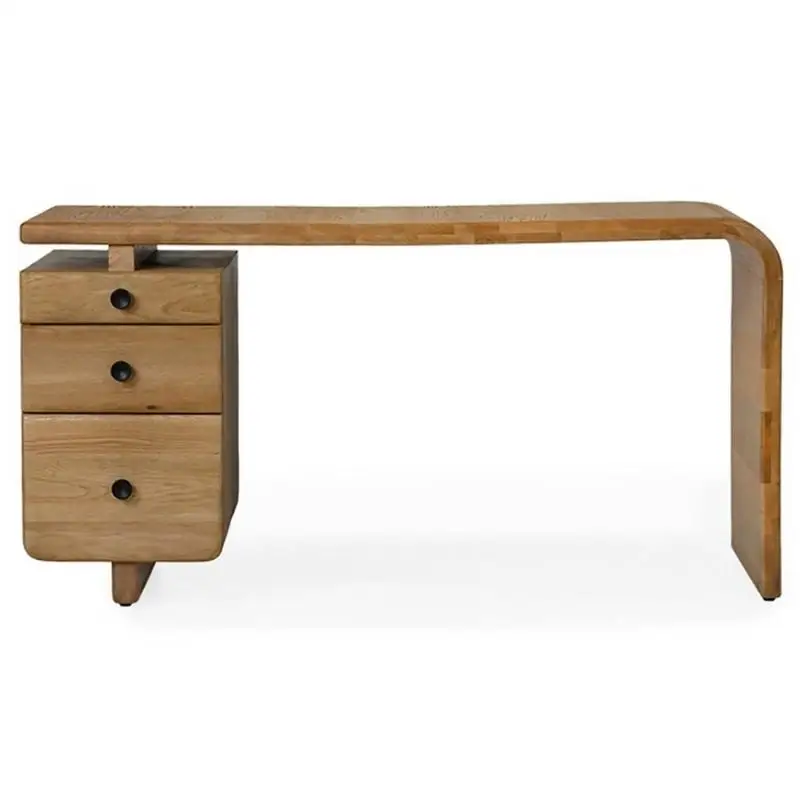 Modular Writing Desk with 3 Drawers Executive Work Desk Home Decor Office Desk