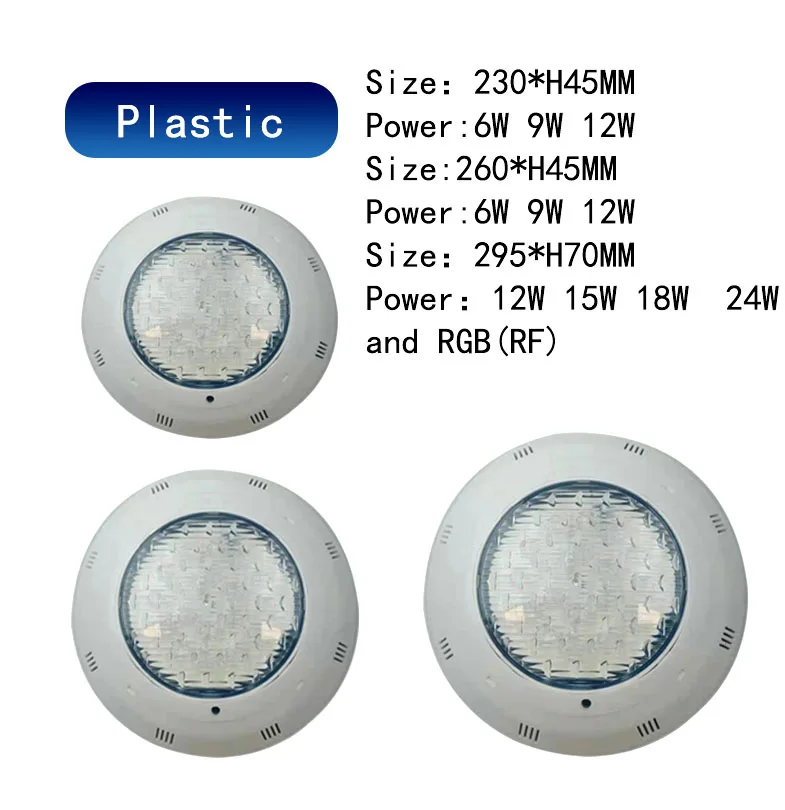 Colorful Round Waterproof 12w Underwater Pool Led Lights Underwater mounted surface wall swimming pool light
