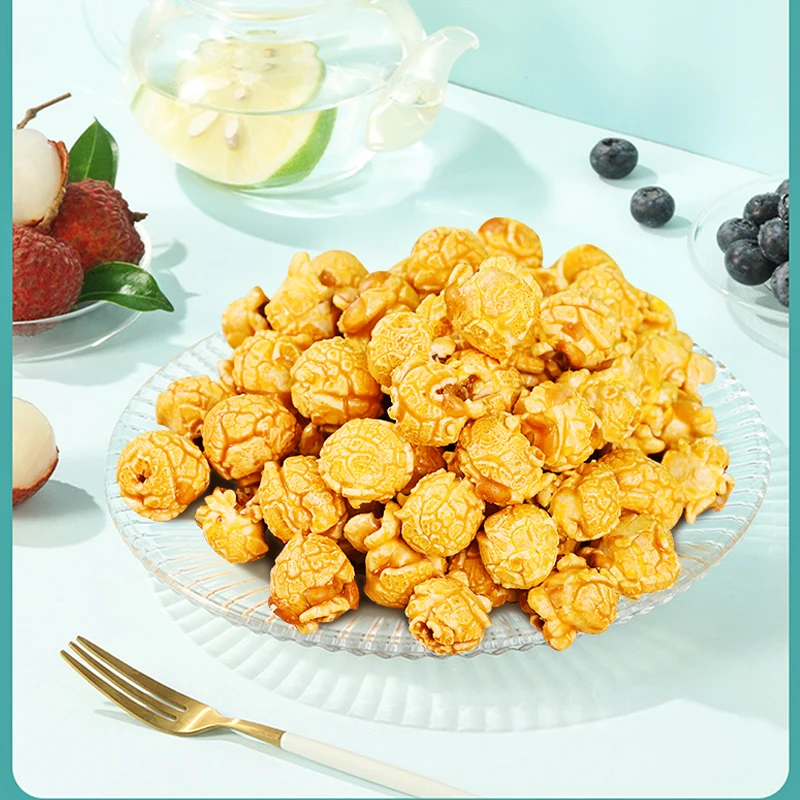 Factory wholesale suppliers popcorn bulk Healthy Grain snacks Puffing food 3flavors mixed rainbow fruit Bag popcorn248g/popcorn