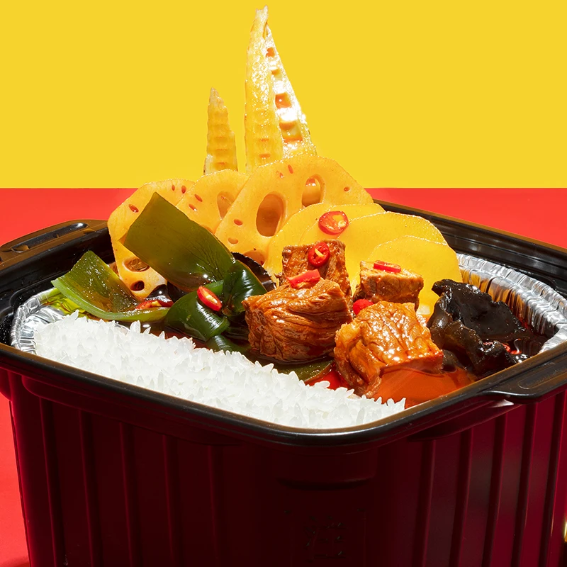 Моментальная Пряная говядина самонагреваясь горячая пища готовая к употреблению Гример портативное самонагреваемое фондю для пеших